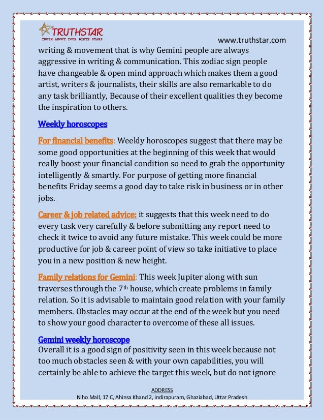 gemini career horoscope truthstar